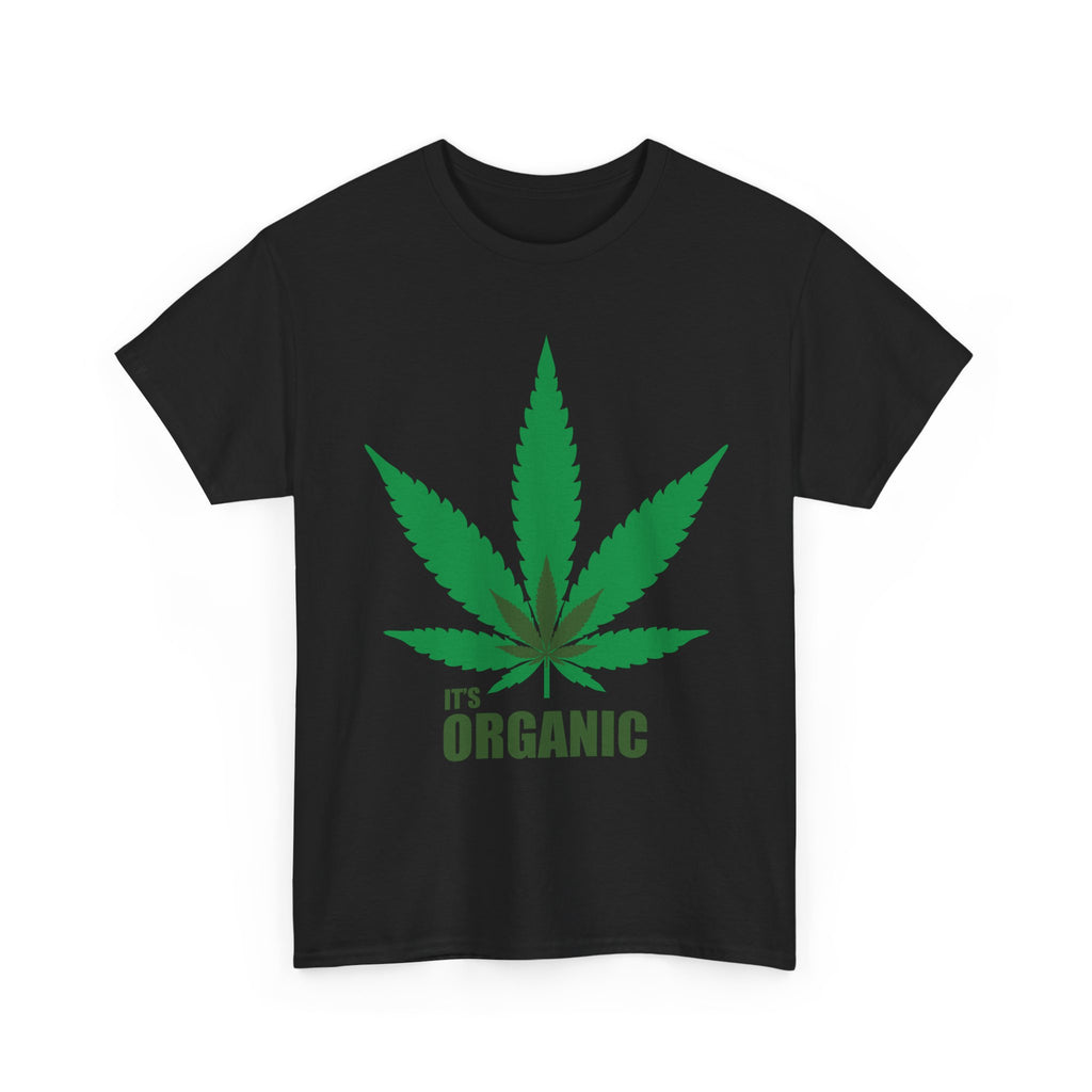 Organic Leaf Unisex Heavy Cotton Tee, Eco-Friendly T-Shirt, Gift for Nature Lovers, Comfortable Casual Wear, Green Leaf Apparel