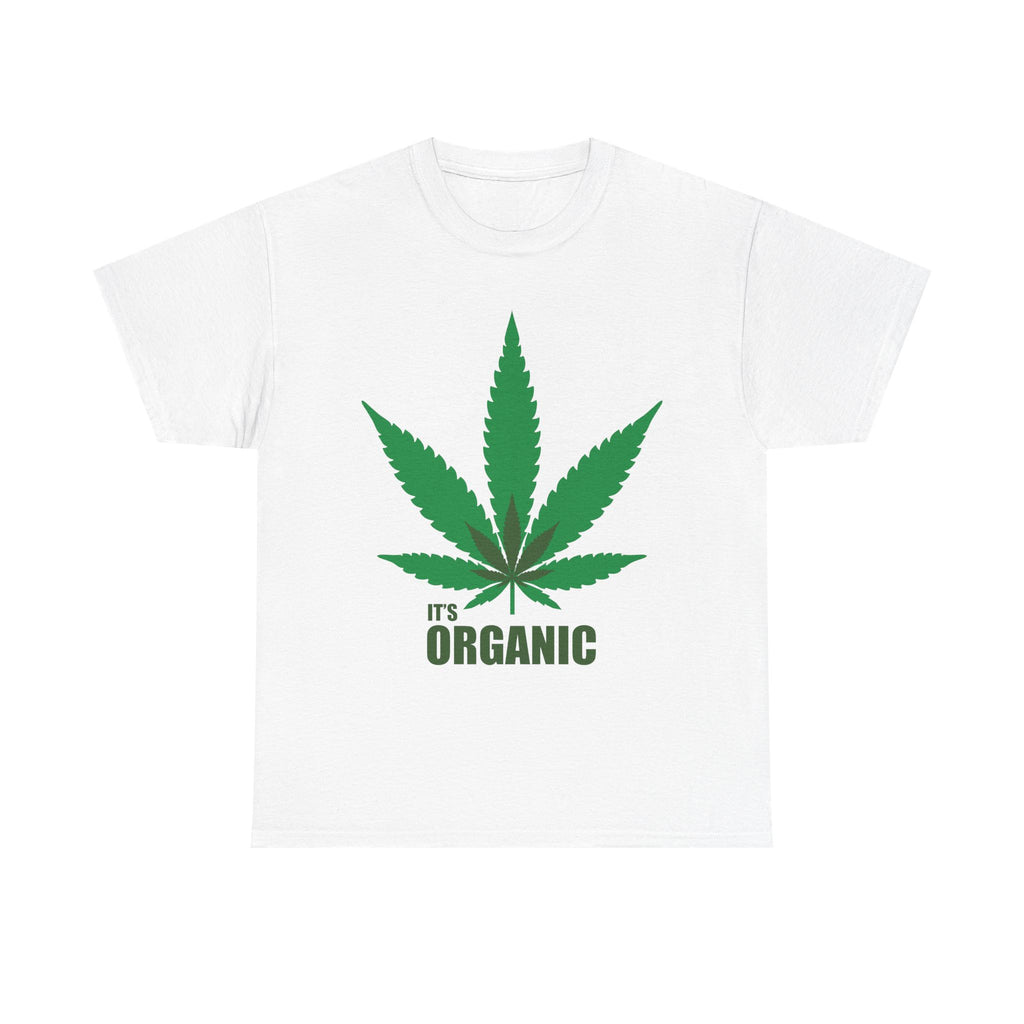 Organic Leaf Unisex Heavy Cotton Tee, Eco-Friendly T-Shirt, Gift for Nature Lovers, Comfortable Casual Wear, Green Leaf Apparel