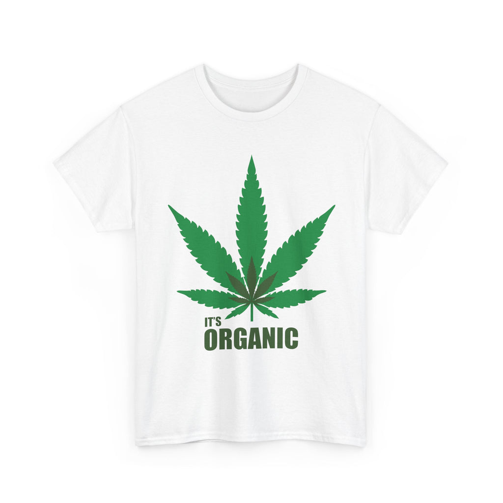 Organic Leaf Unisex Heavy Cotton Tee, Eco-Friendly T-Shirt, Gift for Nature Lovers, Comfortable Casual Wear, Green Leaf Apparel