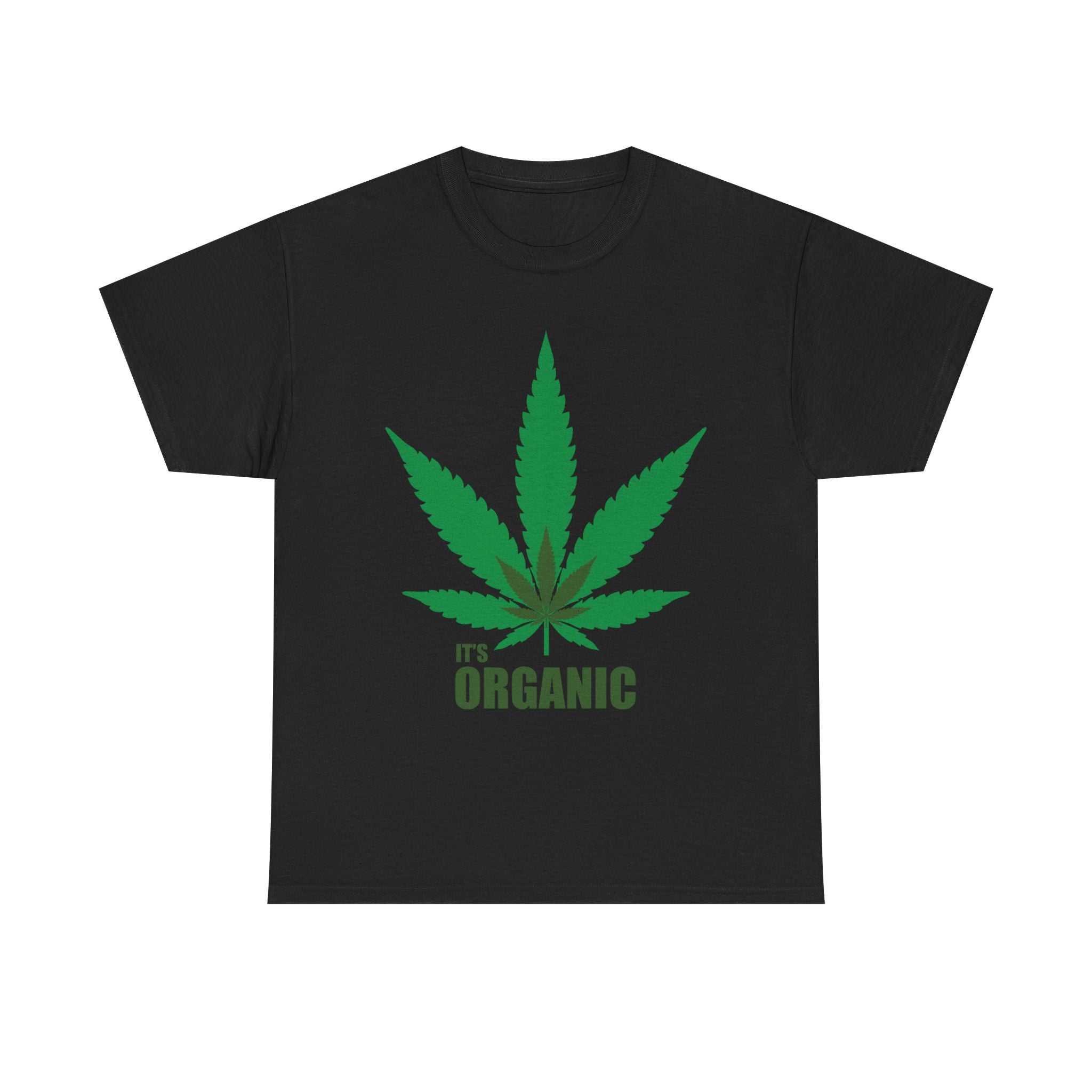 Organic Leaf Unisex Heavy Cotton Tee, Eco-Friendly T-Shirt, Gift for Nature Lovers, Comfortable Casual Wear, Green Leaf Apparel