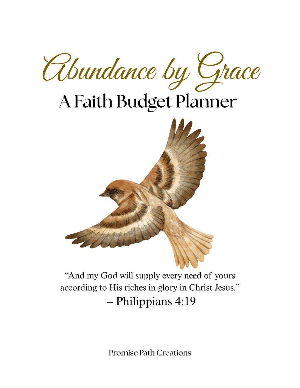 Abundance by Grace: Digital Budget Planner