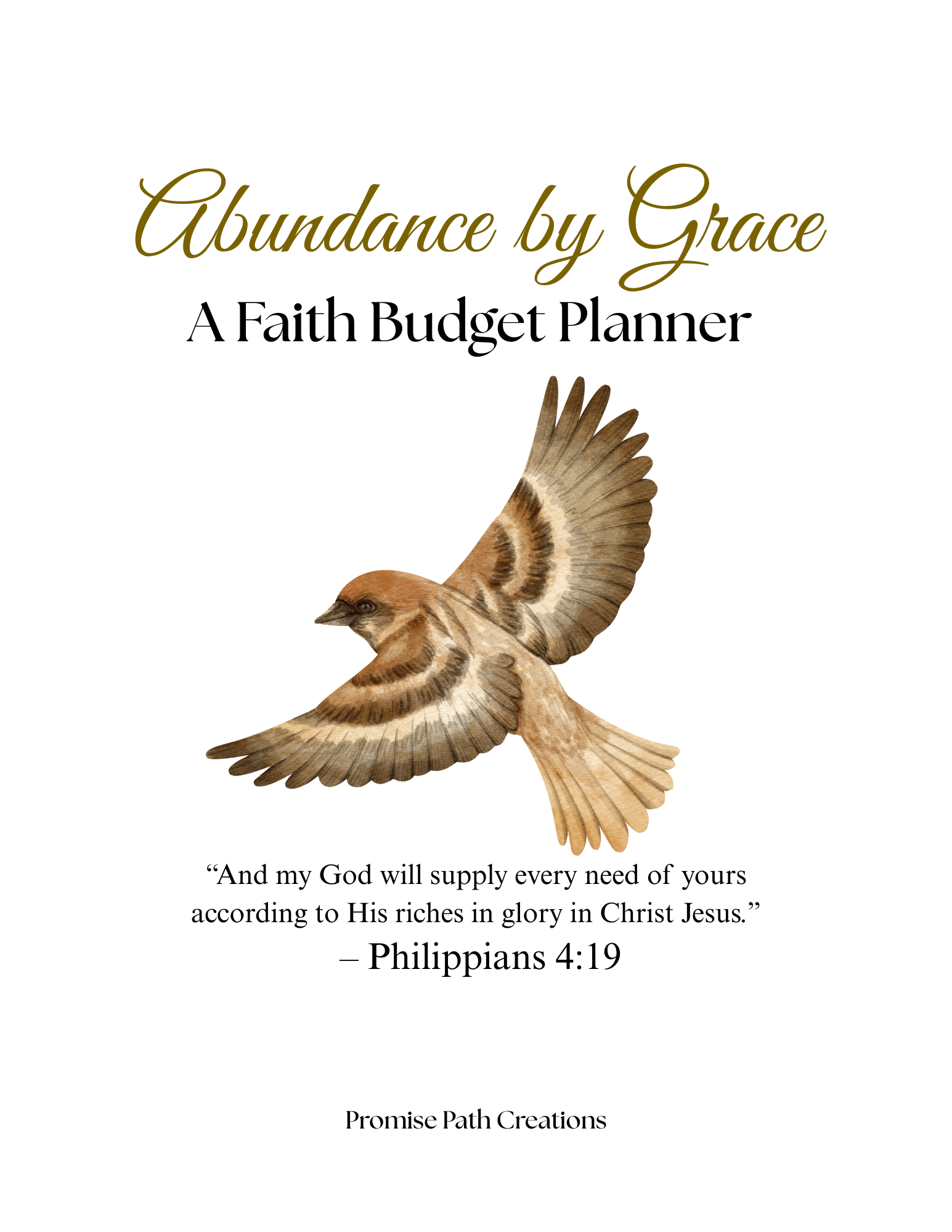 Abundance by Grace: Digital Budget Planner