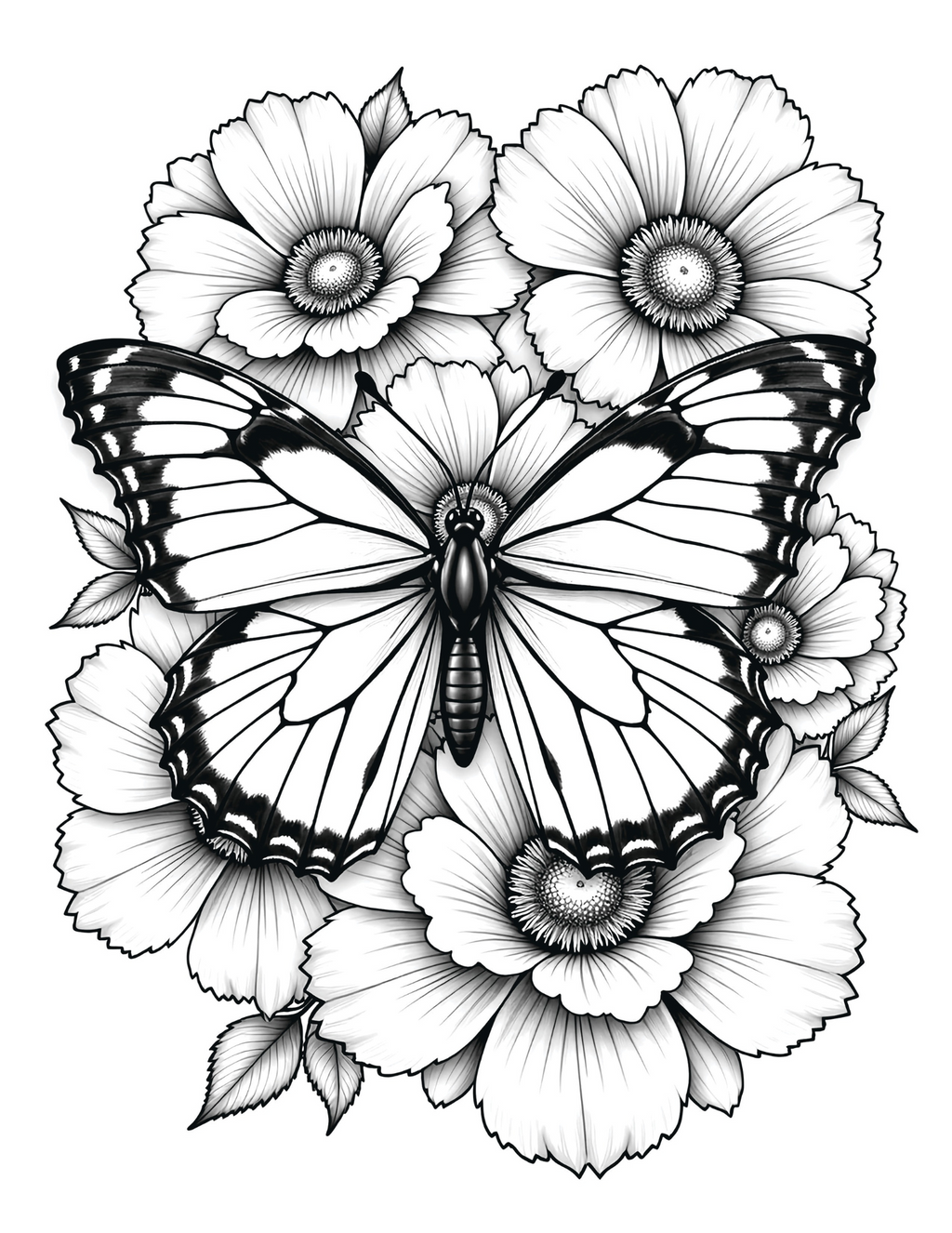 🦋 Graceful Transformation: Butterfly Printable Coloring Book