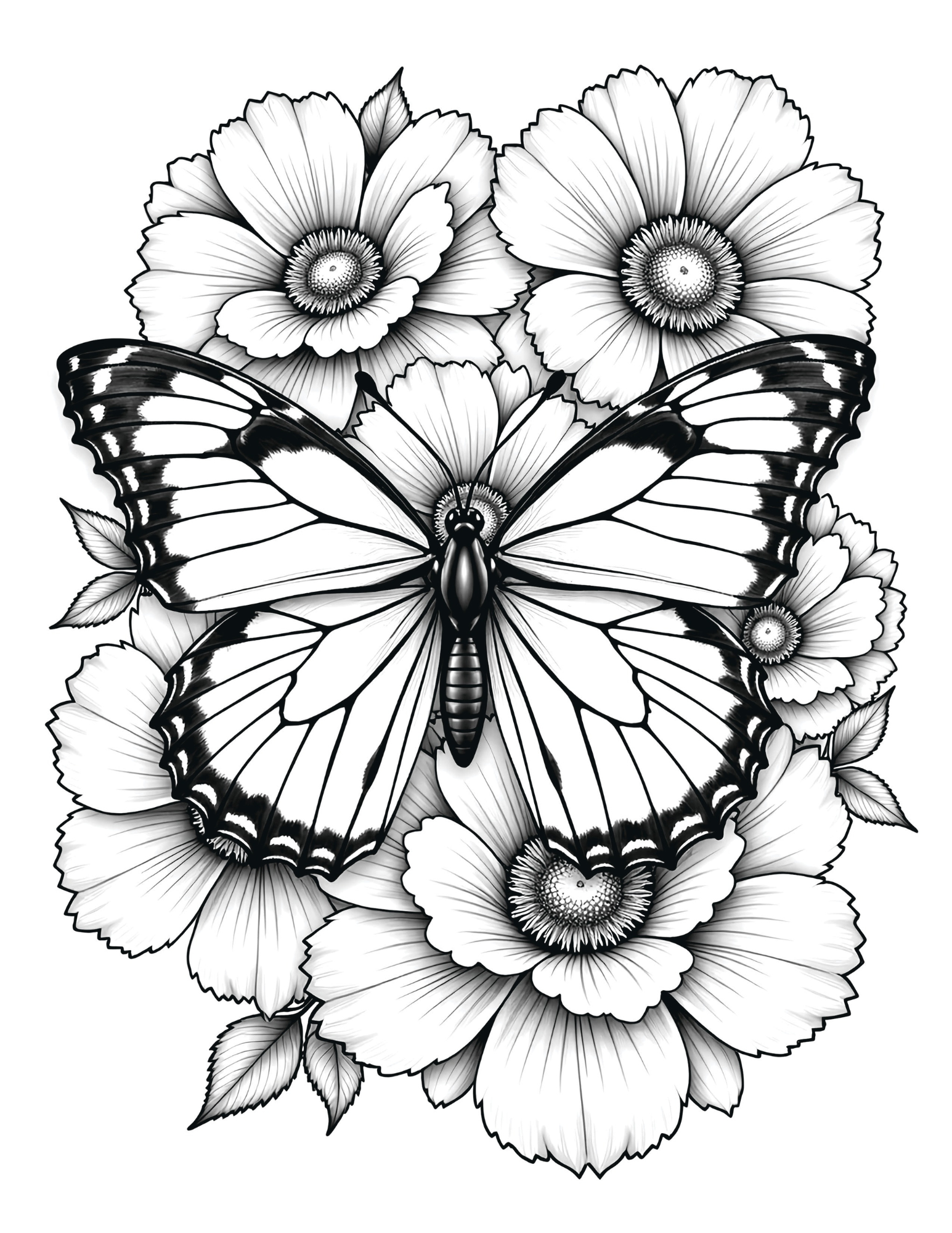 🦋 Graceful Transformation: Butterfly Printable Coloring Book